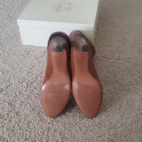 Coach 4 in brown leather convertible length boots - Picture 3 of 8